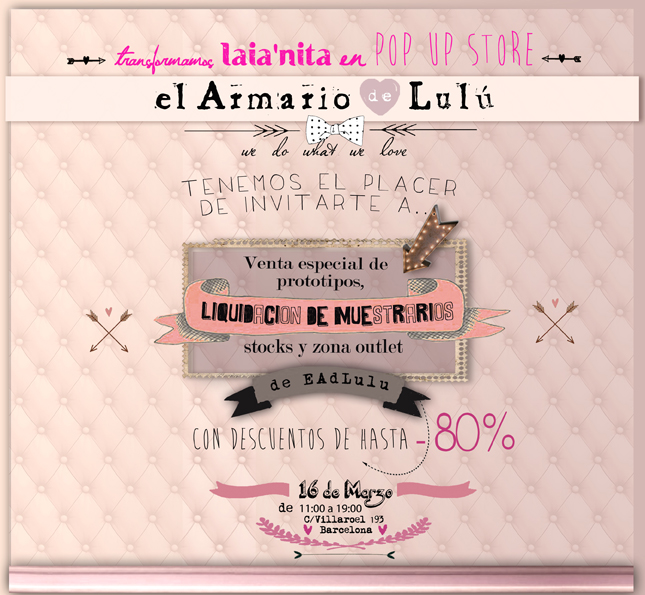 Pop up store de El Armario  de Lulú a la nostra botiga de Villarroel